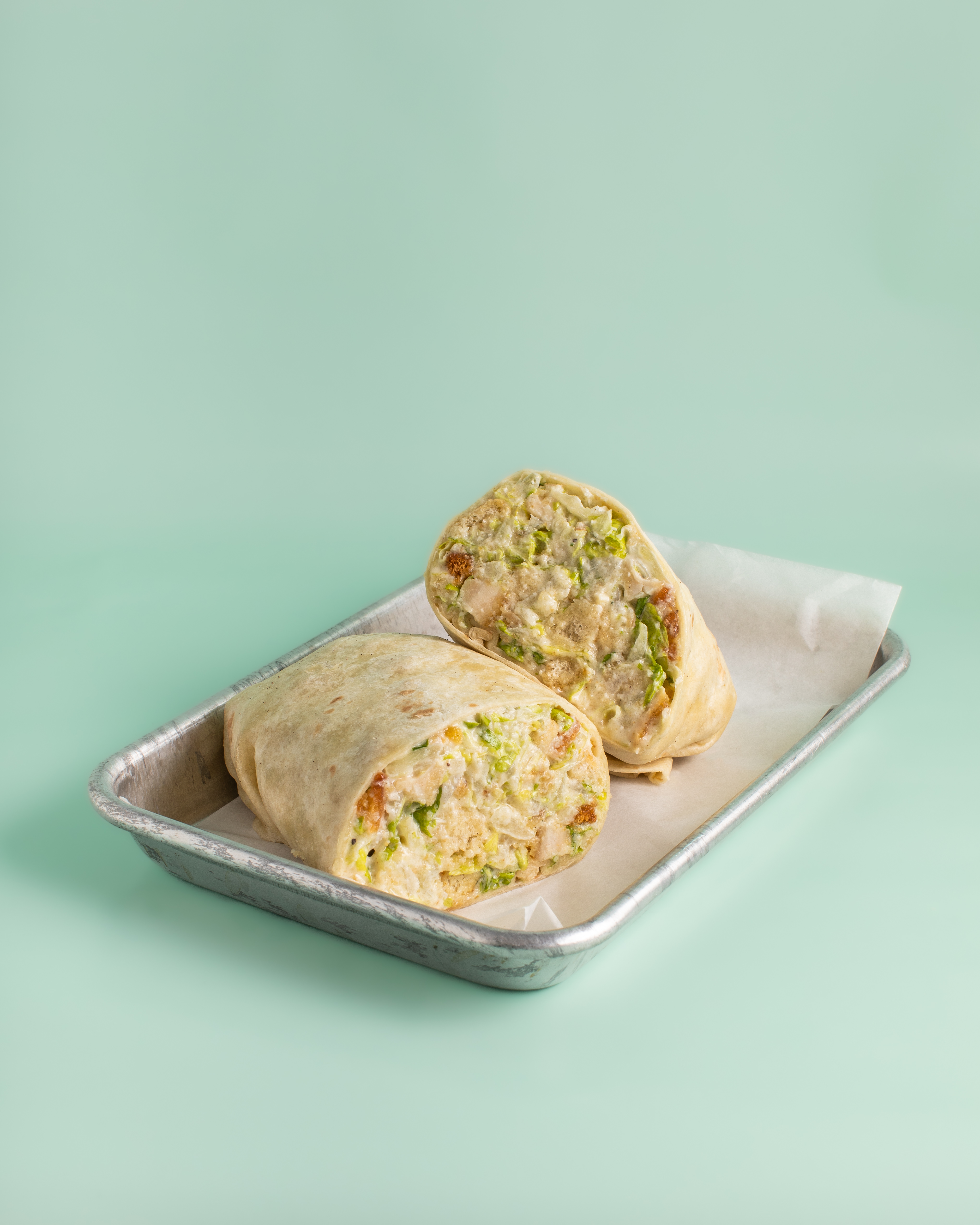 Chicken caesar wrap from Sweet Palm Coffee, a top Charleston wrap pick